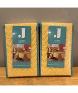 (2) J. Queen New York Standard Pillow Sham Yellow Gold Camden Coverlet Q... - $39.59