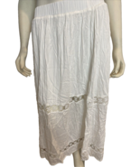 Allegra K White Midi Skirt Elastic Waist Pull on size XL - $18.99