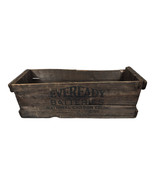 Antique Eveready Batteries Wood Crate 27&quot; Box 1928 Shipping Decor Wooden - $1,459.34 MXN
