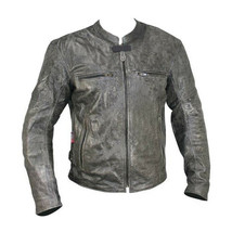 Vulcan Men&#39;s NF-2009 Belted Distressed-Soft Cowhide Leather Motorcycle Jacket  - £50.05 GBP