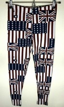 ShoSho Women&#39;s Stretchable Leggings W/UK Flag/USA Design One Size - $9.06