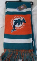 NFL Miami Dolphins Old Logo 2012 Team Stripe Acrylic Scarf 64&quot; by 7&quot; by ... - £27.35 GBP