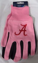 NCAA Alabama Crimson Tide Pink w/ Black Palm Utility Gloves by McArthur - £10.34 GBP