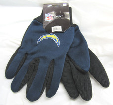 NFL Los Angeles Chargers Utility Gloves Navy w/ Black Palm by FOCO - £8.78 GBP
