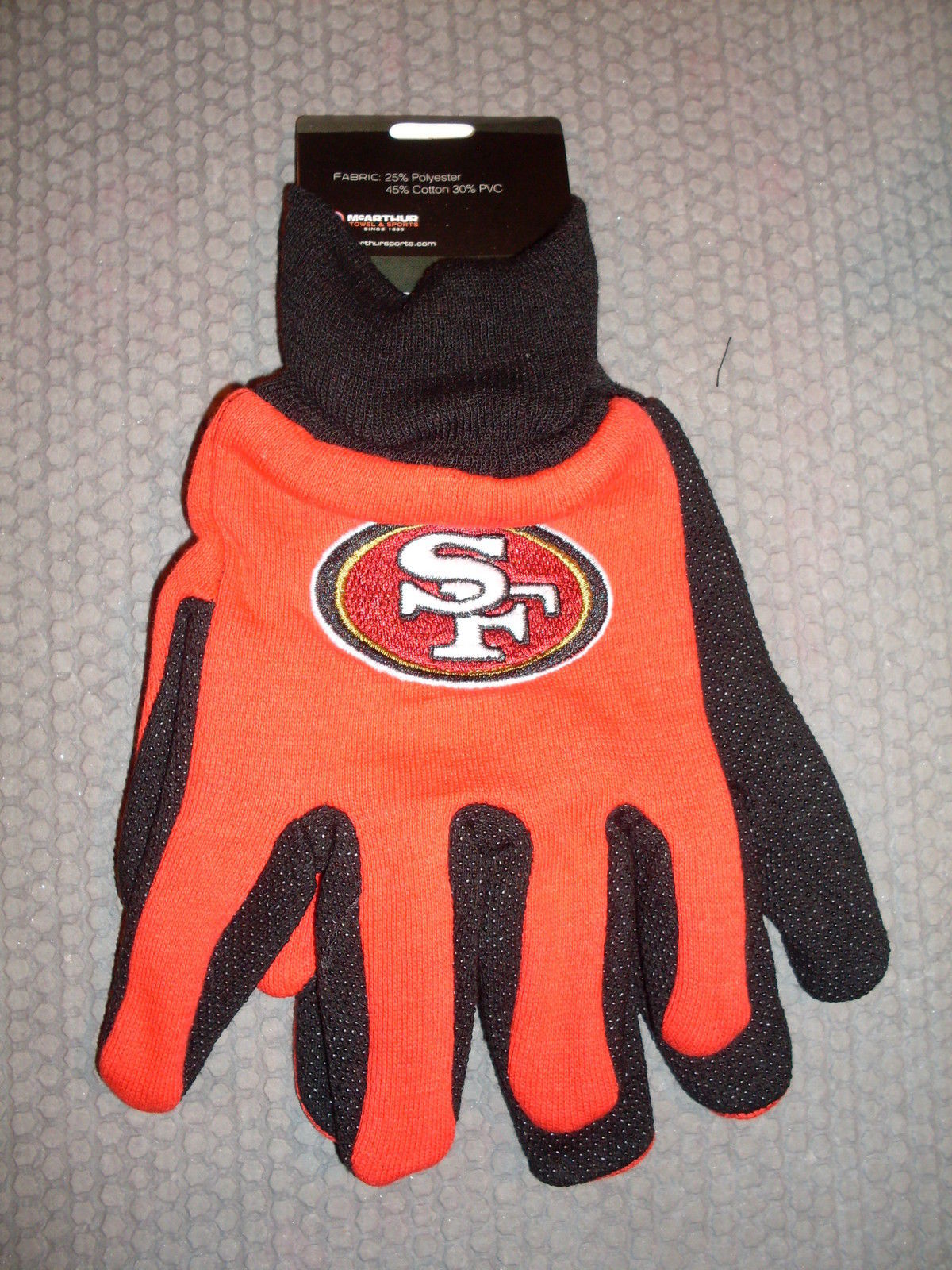 NFL San Francisco 49ers Utility Gloves Red w/ Black Palm by FOCO - $12.99