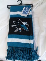 NHL San Jose Sharks 2012 Team Stripe Acrylic Scarf 64&quot; by 7&quot; by FOCO - £31.96 GBP