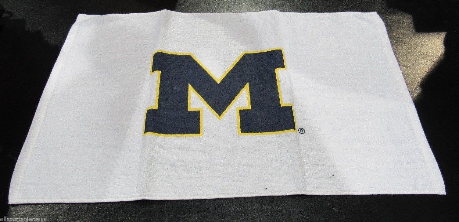 NCAA Michigan Wolverines Sports Fan Towel White 15" by 25" by WinCraft - £14.22 GBP