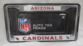 NFL Arizona Cardinals Chrome License Plate Frame Thick Red Letters - £12.76 GBP