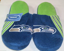 NFL Seattle Seahawks Stripe Logo Dot Sole Slippers Size XL by FOCO - $24.75