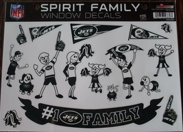 NFL New York Jets Family Spirit Window Decals set of 17 By Rico Industries - £7.89 GBP