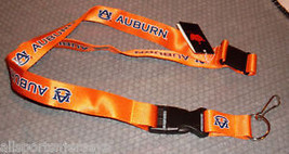 NCAA Auburn Tigers Logo on Orange Lanyard 23&quot; Long 1&quot; Wide by Aminco - £7.50 GBP