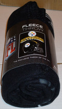 NFL Pittsburgh Steelers 50" x 60" Rolled Fleece Blanket Gridiron Design - £16.61 GBP
