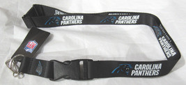 NFL Carolina Panthers Black Lanyard Detachable Keyring 23"X3/4" Aminco - $9.49