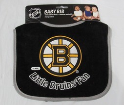 Nhl Boston Bruins Infant Baby Bib Black w/GRAY Trim By Win Craft - £9.96 GBP