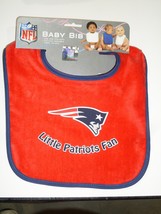 Nfl New England Patriots Infant Baby Bib Red w/NAVY Trim By Win Craft - $10.95