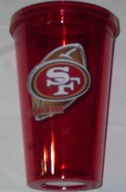 NFL San Francisco 49ers Football Image on 16 fl. oz. Sip N&#39; Go Travel Tu... - £15.92 GBP