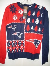 NFL New England Patriots Busy Block Ugly Sweater Youth Size Youth Medium... - $54.95