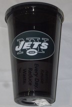 NFL New York Jets Logo on 16 oz Sip N&#39; Go Travel Tumbler w/Straw - £12.47 GBP