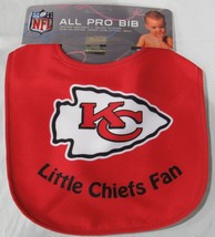 Nfl Little Kansas City Chiefs Fan Baby Infant All Pro Bib Red By Win Craft - £10.38 GBP