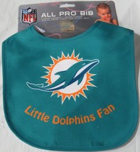 NFL Little Miami Dolphins Fan Baby Infant ALL PRO BIB Teal by WinCraft - £10.38 GBP