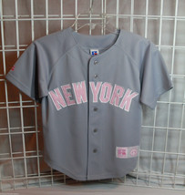 Nwt Mlb Russel Youth Jersey - New York Yankees GREY/ Pink - 5/6 - $38.99