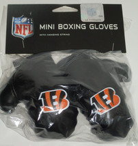 NFL Cincinnati Bengals 4 Inch Mini Boxing Gloves for Mirror by Fremont Die - £11.00 GBP