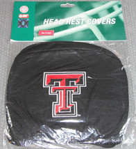 NCAA Texas Tech Red Raiders Head Rest Covers Set of 2 Embroidered Logo ProMark - £15.17 GBP