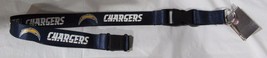 NFL Los Angeles Chargers Blue Lanyard Detachable Keyring 23&quot;X3/4&quot; Aminco - £7.58 GBP