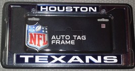 NFL Houston Texans Laser Cut Chrome License Plate Frame - £14.98 GBP