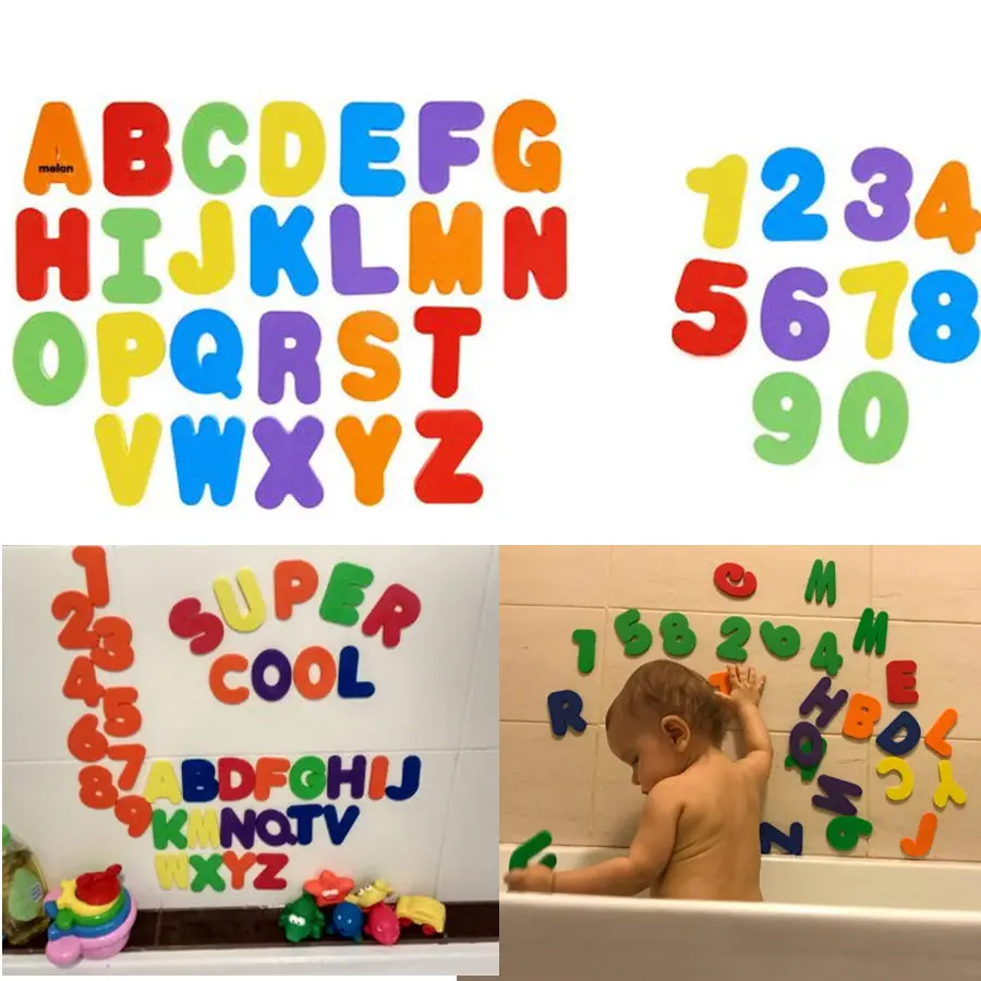 36Pcs/set Alphanumeric Letter Bath Puzzle EVA Kids Baby Bath Toys New Early - $10.47+