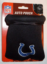 NFL Indianapolis Colts Embroidered Logo on Black Auto Pouch - £7.82 GBP