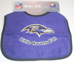 NFL Little Baltimore Ravens Fan Baby Bib Purple w/ Black Trim by WinCraft - $10.95