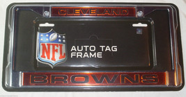 NFL Cleveland Browns Laser Cut Chrome License Plate Frame - $19.99
