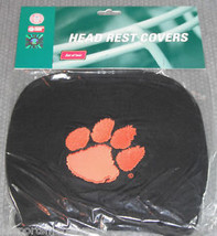 NCAA Clemson Tigers Head Rest Covers Set of 2 Embroidered Team Logo ProMark - £15.01 GBP
