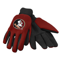 NCAA Florida State Seminoles Colored Palm Utility Gloves Maroon/Black Palm FOCO - £11.94 GBP