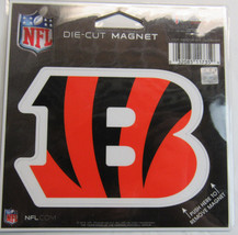 NFL Cincinnati Bengals 4 inch Auto Magnet Die-Cut by WinCraft - £11.78 GBP