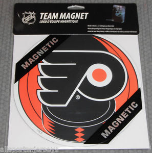 NHL Philadelphia Flyers 8 inch Auto Magnet Logo over Puck by Fremont Die - $14.99