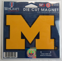 NCAA Michigan Wolverines 4 inch Auto Magnet Die-Cut Logo by WinCraft - £11.03 GBP