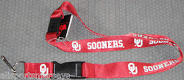 NCAA Oklahoma Sooners Logo and Name on Red Lanyard 23&quot; Long 1&quot; Wide by A... - £7.49 GBP
