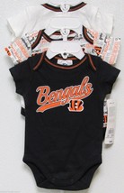 NFL Cincinnati Bengals Onesie Set of 3 Daddy's Little Rookie in Training 0-3 M - $29.95