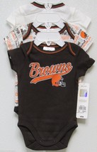 NFL Cleveland Browns Onesie Set of 3 Daddy&#39;s Little Rookie in Training 18 M - £23.91 GBP
