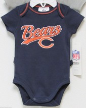 NFL Chicago Bears Onesie Set of 2 Daddy&#39;s Little Rookie in Training size 6-12M - £18.82 GBP