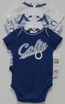 NFL Indianapolis Colts Onesie Set of 3 Daddy&#39;s Little Rookie in Training... - £23.41 GBP