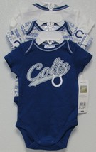 NFL Indianapolis Colts Onesie Set of 3 Daddy&#39;s Little Rookie in Training 6-12 M - £23.55 GBP