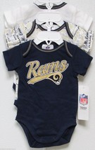 NFL St. Louis Rams Onesie Set of 3 Daddy&#39;s Little Rookie in Training 18 M - $29.95
