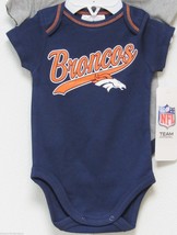 NFL Denver Broncos Onesie Set of 2 Daddy&#39;s Little Rookie in Training siz... - £21.17 GBP