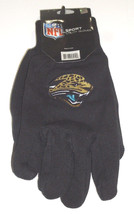 NFL Jacksonville Jaguars Utility Gloves Black w/ Black Palm by FOCO - £8.78 GBP
