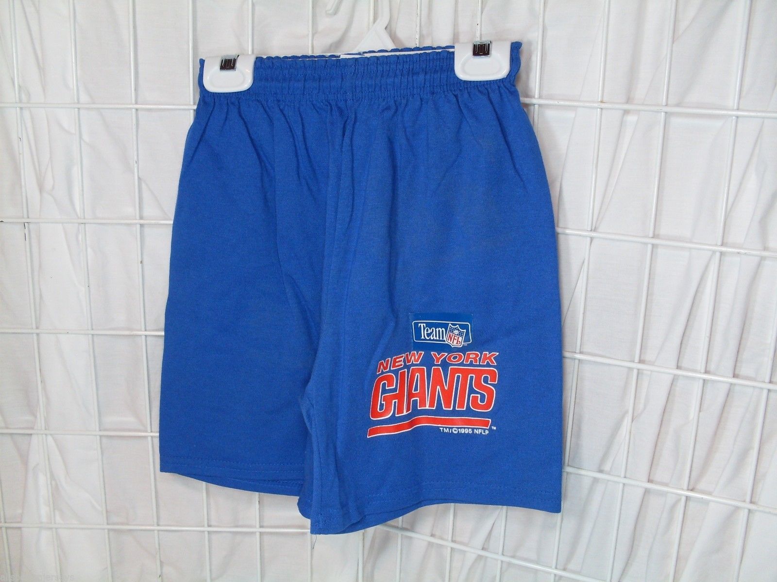 Primary image for NFL New York Giants Logo Screen Printed on Blue Shorts Size Youth L(14-16)