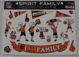NFL Cincinnati Bengals Family Spirit Window Decals set of 17 By Rico Industries - £13.27 GBP