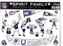 NFL Indianapolis Colts Family Spirit Window Decals set of 17 By Rico Ind... - £7.93 GBP